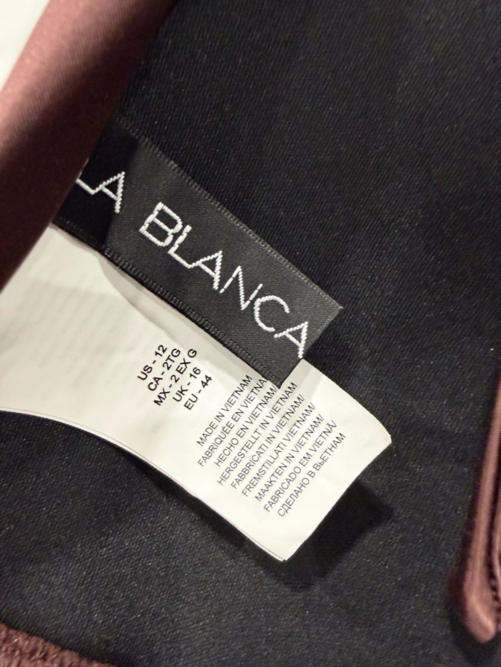 La Blanca NEW Earth Goddess Halter Triangle Top - Truffle Size 12 - Picture 7 of 8